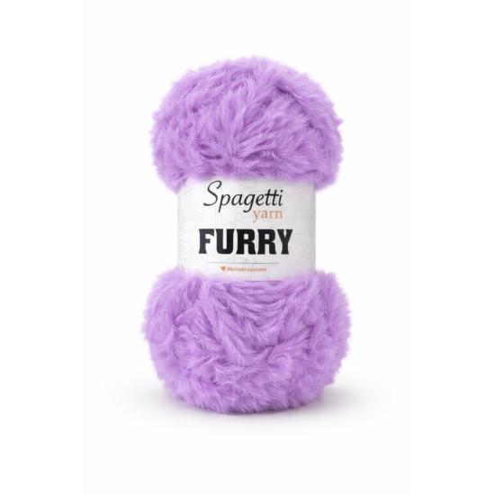 Furry Lila Kadife El Örgü İpliği