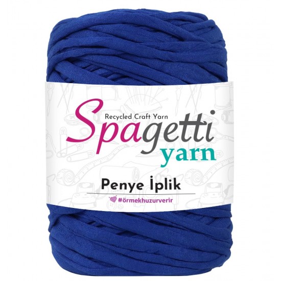 Penye İp Işıltılı Saks Mavi El Örgü İpliği