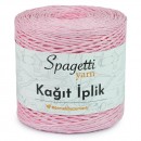 Kağıt İp Açık Pembe El Örgü İpliği