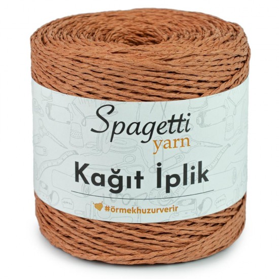 Kağıt İp Kiremit El Örgü İpliği