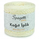 Kağıt İp Krem El Örgü İpliği