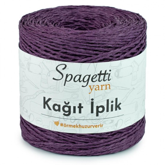 Kağıt İp Mor El Örgü İpliği