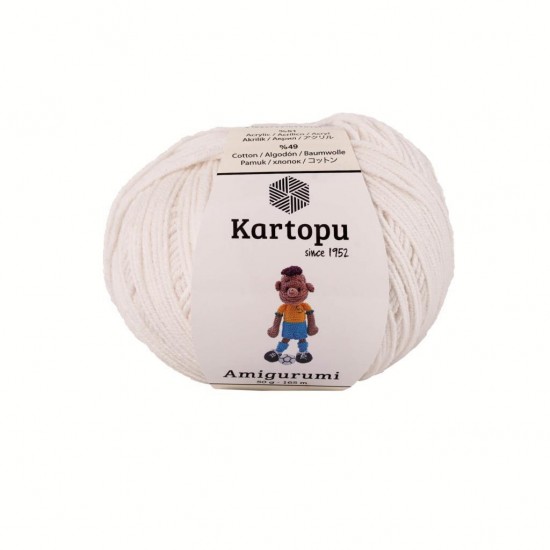 Kartopu Amigurumi Kırık Beyaz El Örgü İpliği K011