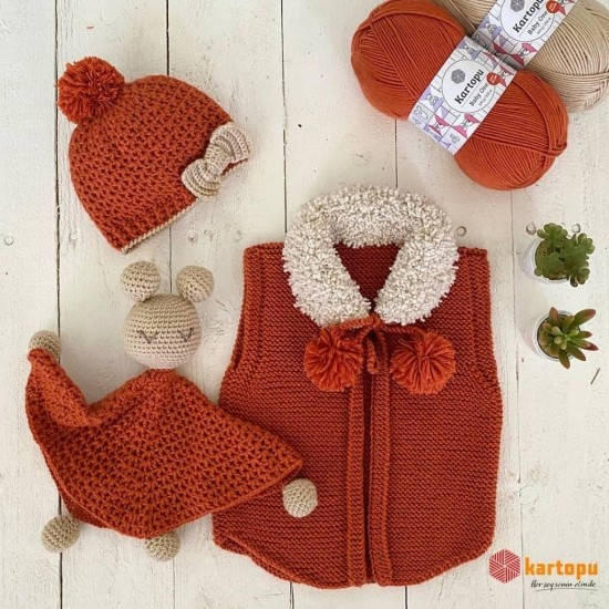 Kartopu Baby One Açık Pembe El Örgü İpliği K782