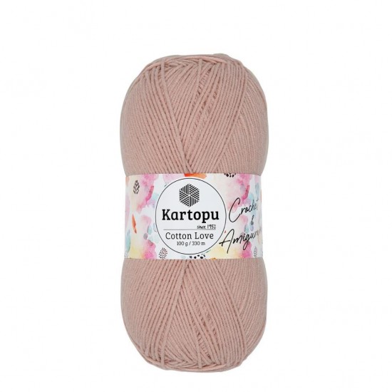 Kartopu Cotton Love Pudra Pembe El Örgü İpliği K234