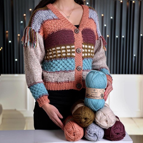 Kartopu Melange Wool K1000 Açık Gri El Örgü İpliği