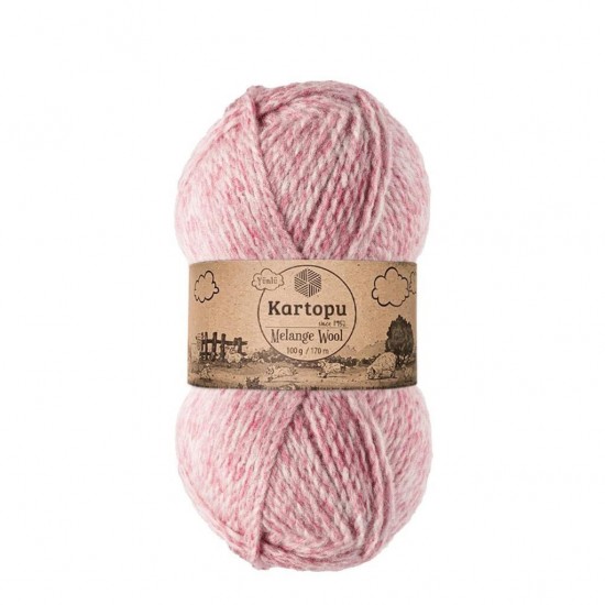 Kartopu Melange Wool K9004 Melanj Pembe El Örgü İpliği