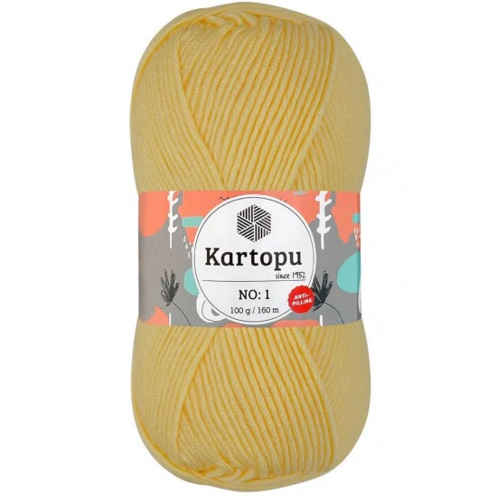 Kartopu No: 1 Soft Sarı El Örgü İpliği K331