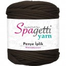 Penye İp Kabrajlı Koyu Kahve El Örgü İpliği