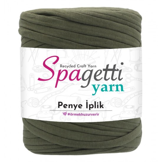 Penye İp Koyu Zeytin Yeşil El Örgü İpliği