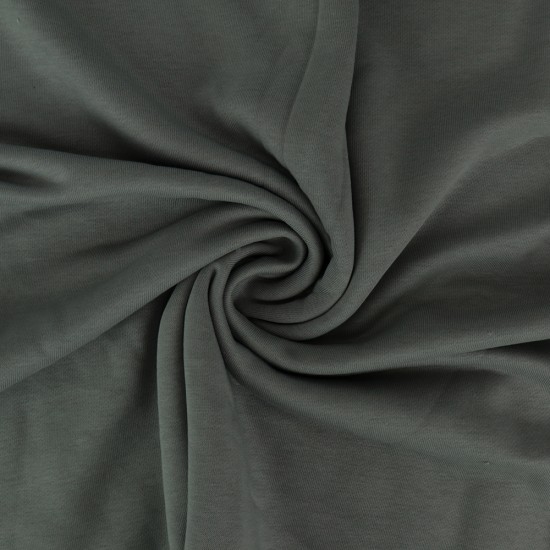 Likralı İki İplik Penye Kumaş - Düz - Gri 85x174cm