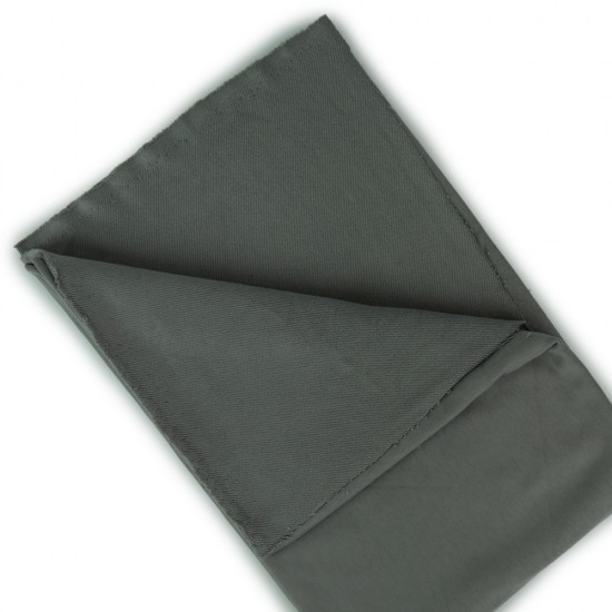Likralı İki İplik Penye Kumaş - Düz - Gri 85x174cm