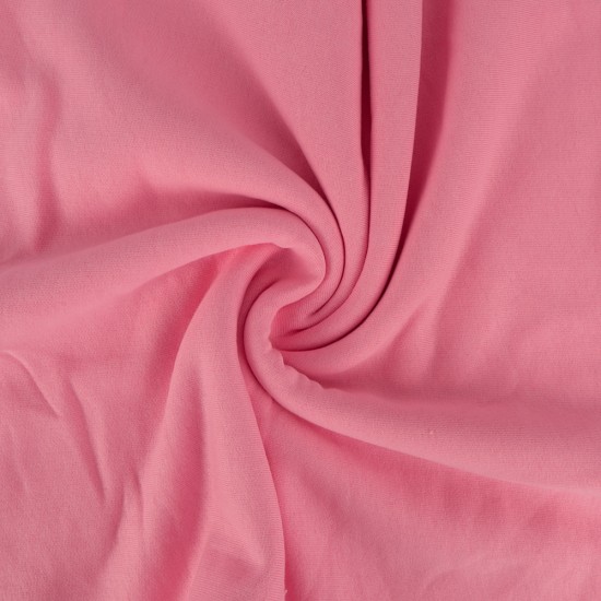 Likralı İki İplik Penye Kumaş - Düz - Pembe 92x202cm