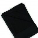 Likralı İki İplik Penye Kumaş - Düz - Siyah 94x190cm
