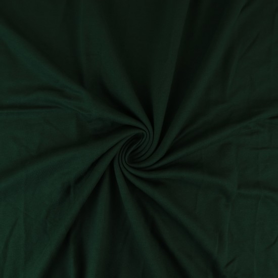 Likralı İki İplik Penye Kumaş - Düz - Koyu Yeşil 90X180cm