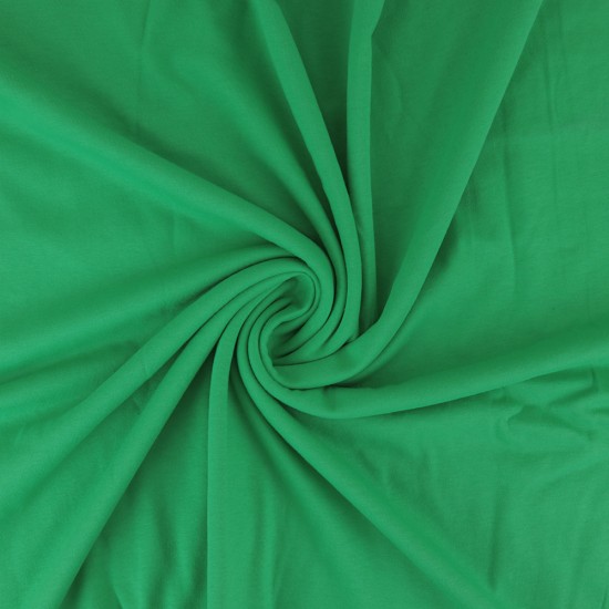 Likralı Pamuklu Süprem Kumaş - Düz - Çimen Yeşili 133X182cm