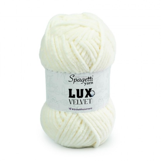 Lux Velvet Şeker Beyaz Kadife El Örgü İpliği