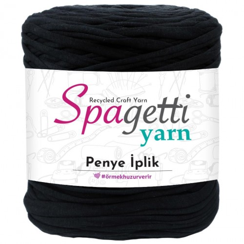 Penye İp Mat Siyah El Örgü İpliği