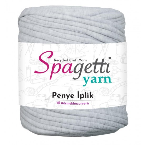 Penye İp Melanj Taş Gri El Örgü İpliği