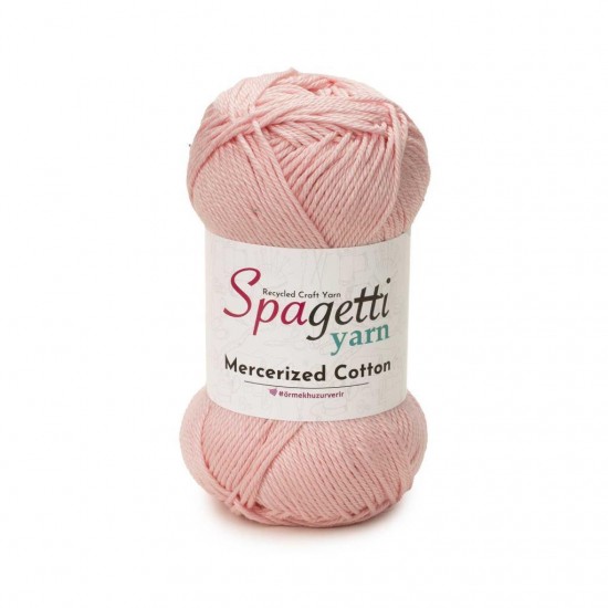 Mercerized Cotton Açık Pembe El Örgü İpliği