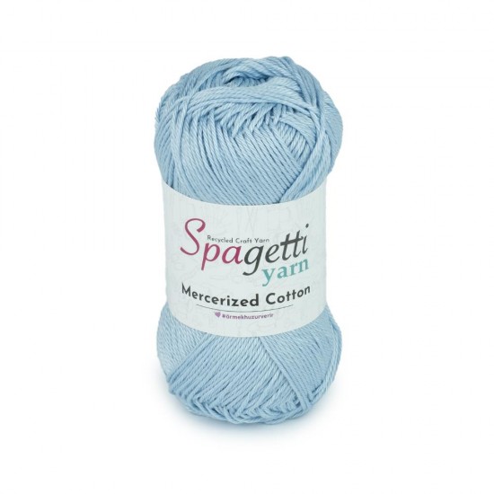 Mercerized Cotton Bebe Mavi El Örgü İpliği