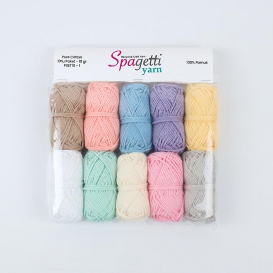 Pure Cotton Mini 10g - 10'lu Pastel Renkler