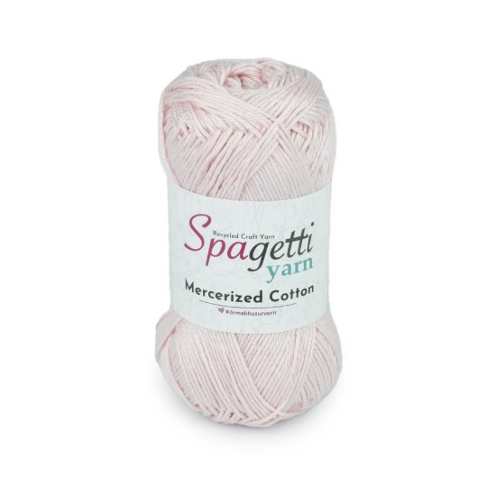 Mercerized Cotton Pastel Pembe El Örgü İpliği