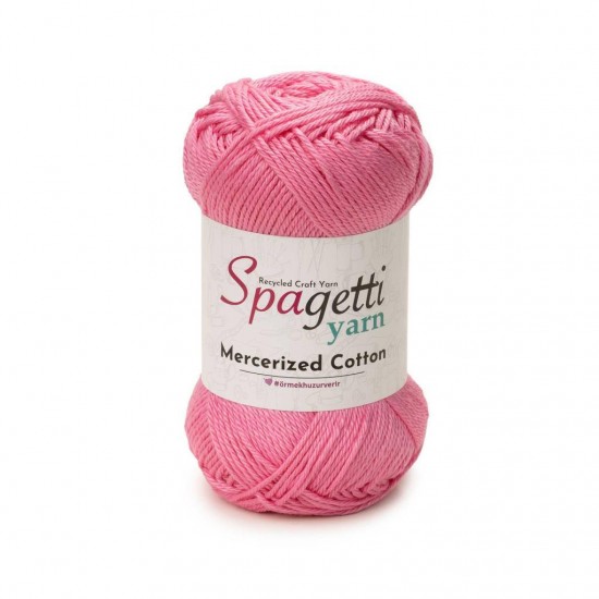 Mercerized Cotton Pembe El Örgü İpliği