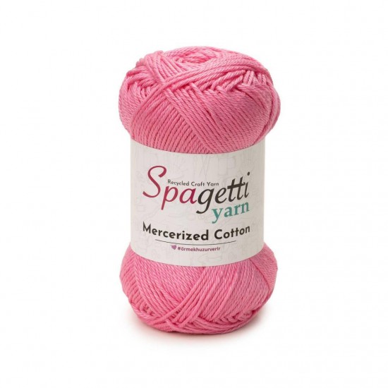 Mercerized Cotton Pembe El Örgü İpliği