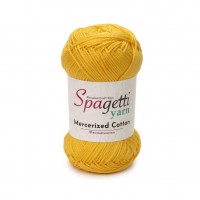 Mercerized Cotton Sarı El Örgü İpliği