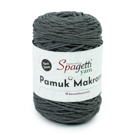 Pamuk Makrome 3mm Füme El Örgü İpliği