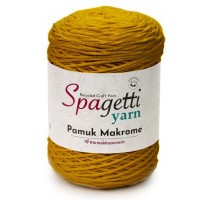 Pamuk Makrome Hardal Sarı El Örgü İpliği Pamuk Makrome Hardal Sarı El Örgü İpliği