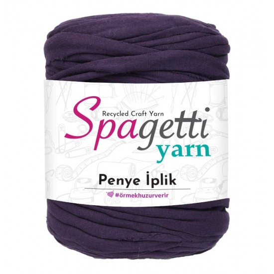 Penye İp Patlıcan Moru El Örgü İpliği