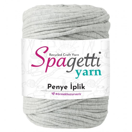 Penye İp Açık Melanj Gri El Örgü İpliği