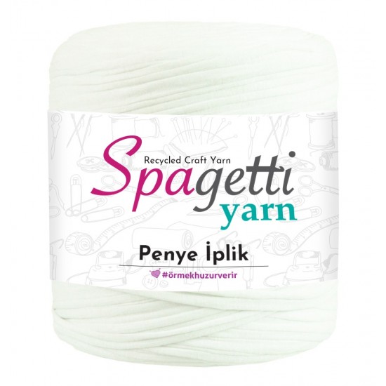 Penye İp Beyaz El Örgü İpliği
