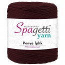 Penye İp Delikli Bordo El Örgü İpliği