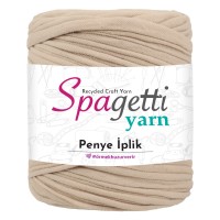 Penye İp Dokulu Bej El Örgü İpliği
