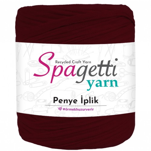 Penye İp Dokulu Bordo El Örgü İpliği