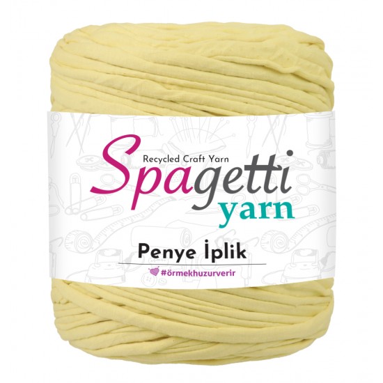 Penye İp Delikli Sarı El Örgü İpliği