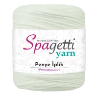 Penye İp Delikli Beyaz El Örgü İpliği