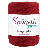 Penye İp Dokulu Kan Kırmızı El Örgü İpliği