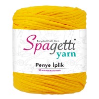 Penye İp Delikli Sarı El Örgü İpliği