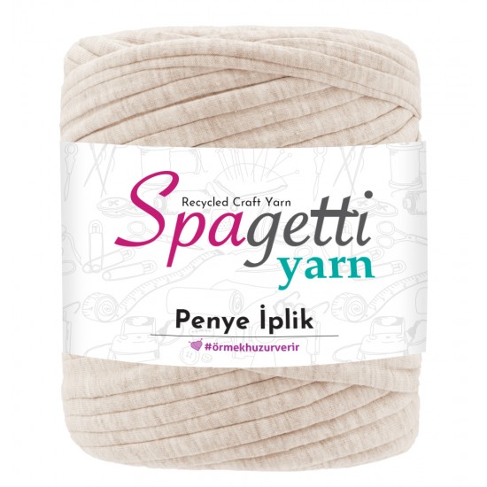 Penye İp Melanj Bej El Örgü İpliği