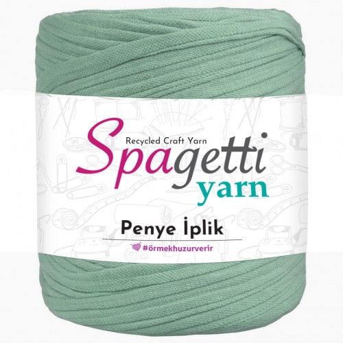 Penye İp Dokulu Su Yeşili El Örgü İpliği