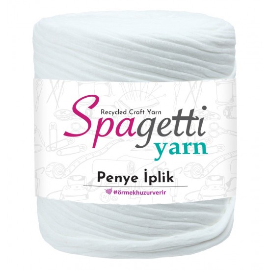 Penye İp Orta Beyaz El Örgü İpliği