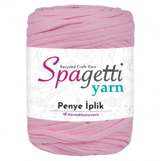 Penye İp Pamuk Pembe El Örgü İpliği