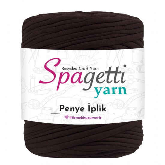 Penye İp Işıltılı Kahve El Örgü İpliği