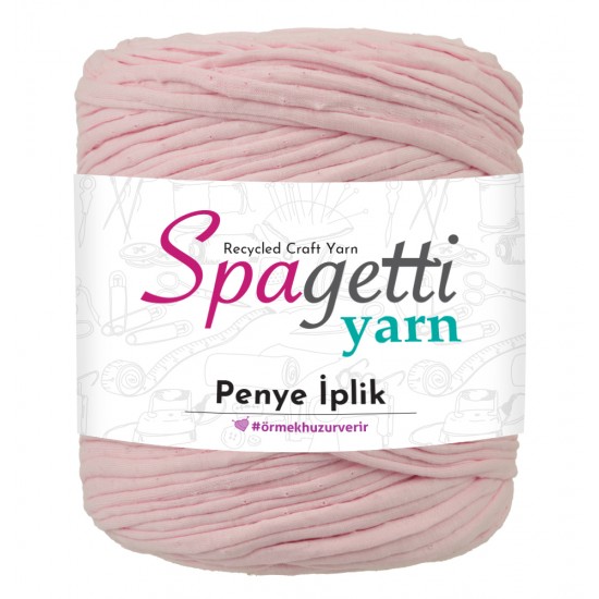 Penye İp Delikli Sütlü Pembe El Örgü İpliği