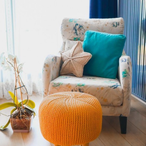 Penye İp Dokulu Koyu Menekşe El Örgü İpliği