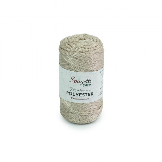 Polyester Makrome 2mm 100g Bej El Örgü İpliği